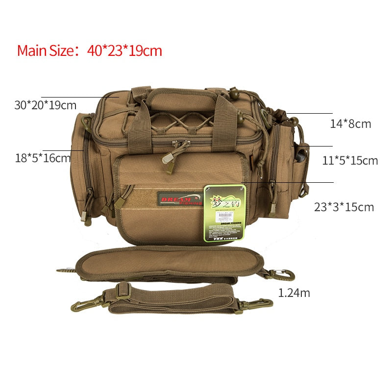 Dream Fishing Large Capacity Fishing Bag 40*23*19cm
