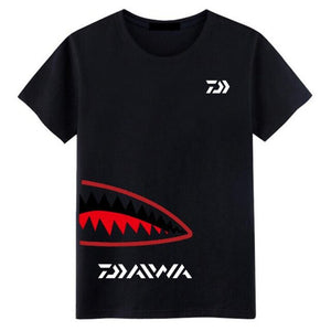 New Outdoor Fishing T-Shirt Men's Quick Dry Cooled T-Shirt Comfortable Breathable Round Neck Short Sleeved White Fishing Clothes