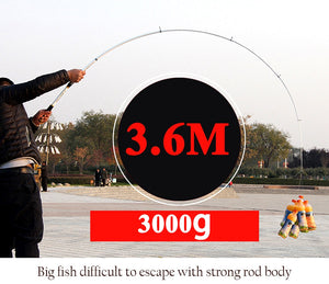 GHOTDA 2.1M -3.6M Carp Fishing Rod feeder Hard FRP Carbon Fiber Telescopic Fishing Rod fishing pole