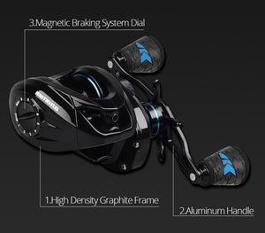 KastKing 2019 New Crixus Super Light Baitcasting Fishing Reel Dual Brake System Freshwater 8KG Drag Casting Reel Fishing Coil