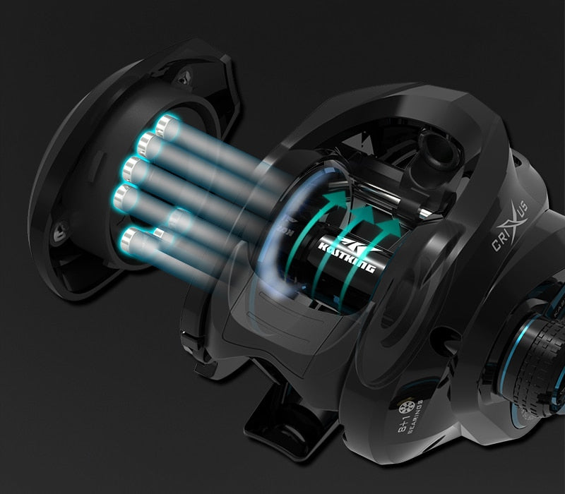 KastKing 2019 New Crixus Super Light Baitcasting Fishing Reel Dual Brake System Freshwater 8KG Drag Casting Reel Fishing Coil