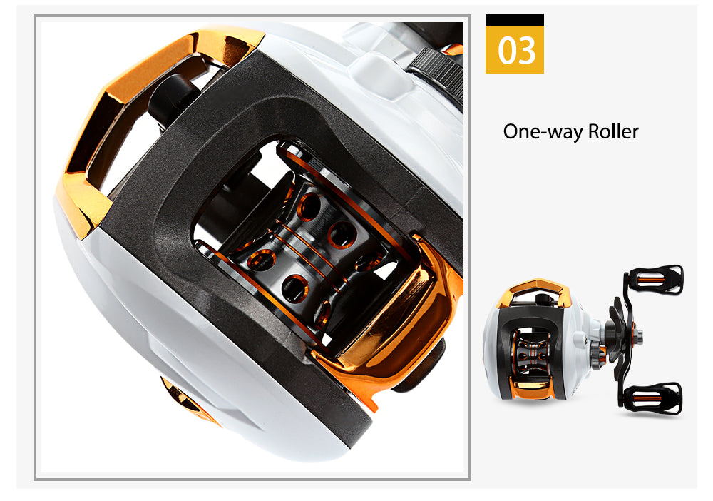 12 + 1 Bearings Waterproof Left / Right Hand Baitcasting Fishing Reel High Speed Fishing Reel with Magnetic Brake System