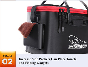 WALK FISH Portable EVA Fishing Bag Collapsible Fishing Bucket Live Fish Box Camping Water Container Pan Basin Tackle Storage Bag