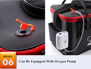 WALK FISH Portable EVA Fishing Bag Collapsible Fishing Bucket Live Fish Box Camping Water Container Pan Basin Tackle Storage Bag