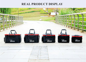WALK FISH Portable EVA Fishing Bag Collapsible Fishing Bucket Live Fish Box Camping Water Container Pan Basin Tackle Storage Bag