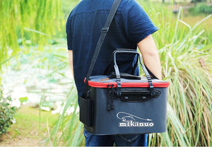 WALK FISH Portable EVA Fishing Bag Collapsible Fishing Bucket Live Fish Box Camping Water Container Pan Basin Tackle Storage Bag