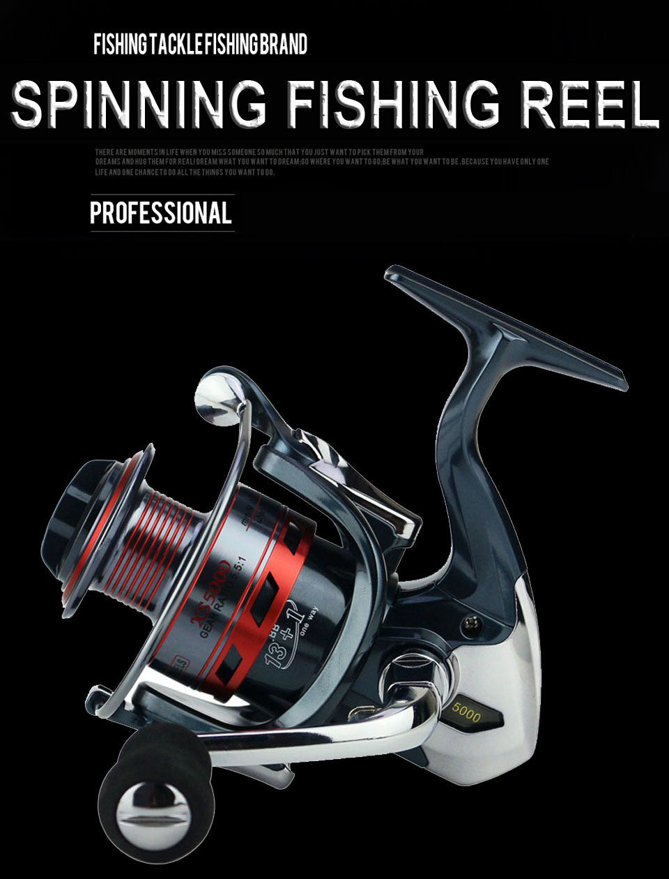WALK FISH 13+1BB Spinning Fishing Reel Metal XS1000-7000 Series Spinning Reel Fishing Tackle