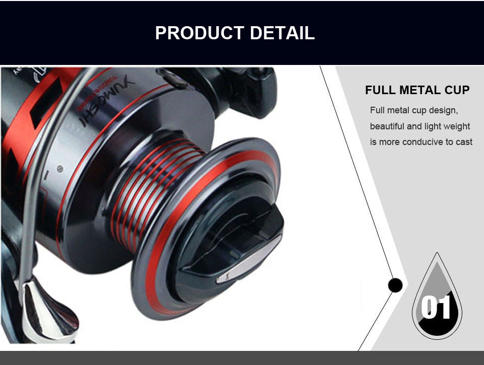WALK FISH 13+1BB Spinning Fishing Reel Metal XS1000-7000 Series Spinning Reel Fishing Tackle