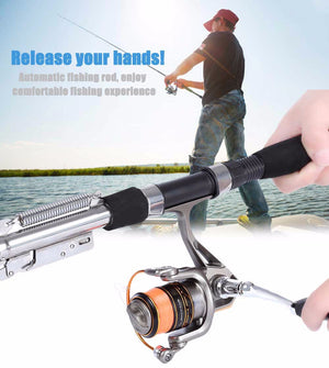 Automatic Fishing Rod High Quality Fish Pole 1.8M 2.1m 2.4m 2.7m  Sea River Lake Stainless Steel Fishing Rod spinning telescopic
