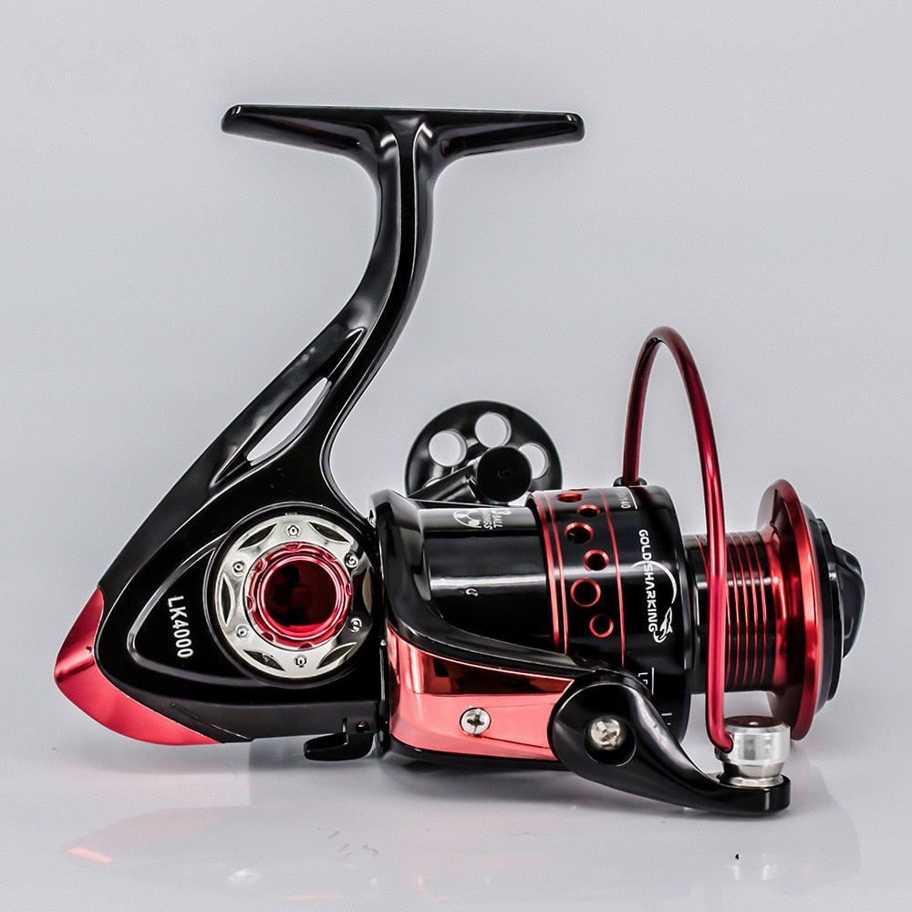 New 13+1BB Spinning Fishing Reel Gear Ratio 5.2:1 2000-7000 Series Metal Front Drag Handle Spool Saltwater Fishing Accessories