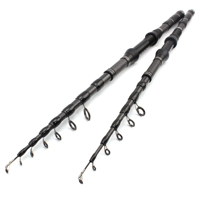 1.8m 2.1m 2.4m 2.7m 3.0m Carbon Fiber Telescopic Fishing Rod Portable Spinning Rod and Spinning Reels Multifunction set