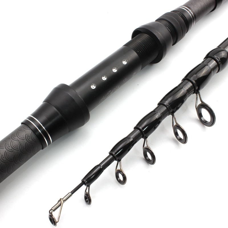 1.8m 2.1m 2.4m 2.7m 3.0m Carbon Fiber Telescopic Fishing Rod Portable Spinning Rod and Spinning Reels Multifunction set