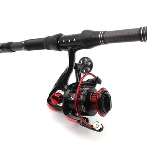 1.8m 2.1m 2.4m 2.7m 3.0m Carbon Fiber Telescopic Fishing Rod Portable Spinning Rod and Spinning Reels Multifunction set