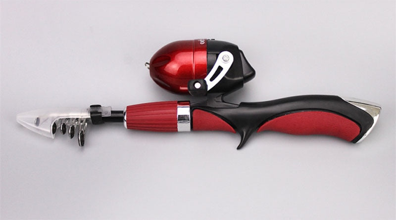 Carbon Fiber Rod Superhard Boat Ice Fly Lure Fishing Rod With High Quality Fishing Reel Fishing Tackle set De Pesca 1.4m Length