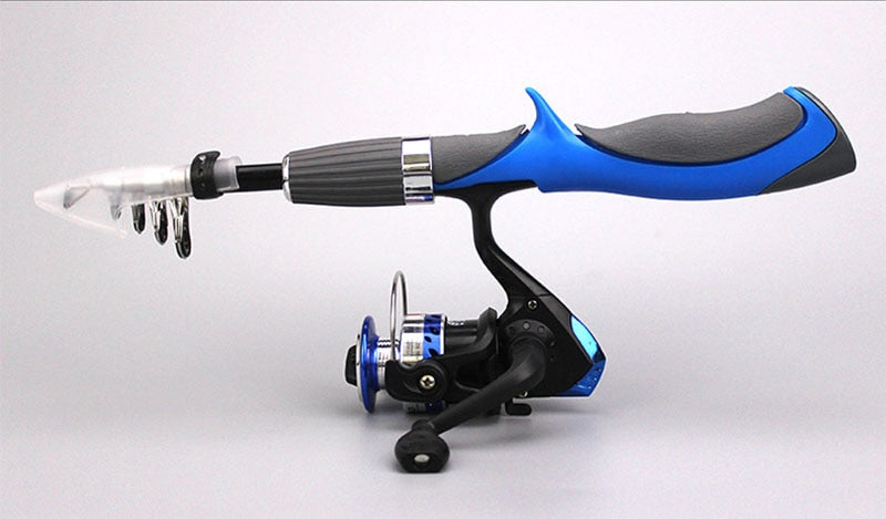 Carbon Fiber Rod Superhard Boat Ice Fly Lure Fishing Rod With High Quality Fishing Reel Fishing Tackle set De Pesca 1.4m Length