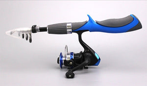 Carbon Fiber Rod Superhard Boat Ice Fly Lure Fishing Rod With High Quality Fishing Reel Fishing Tackle set De Pesca 1.4m Length