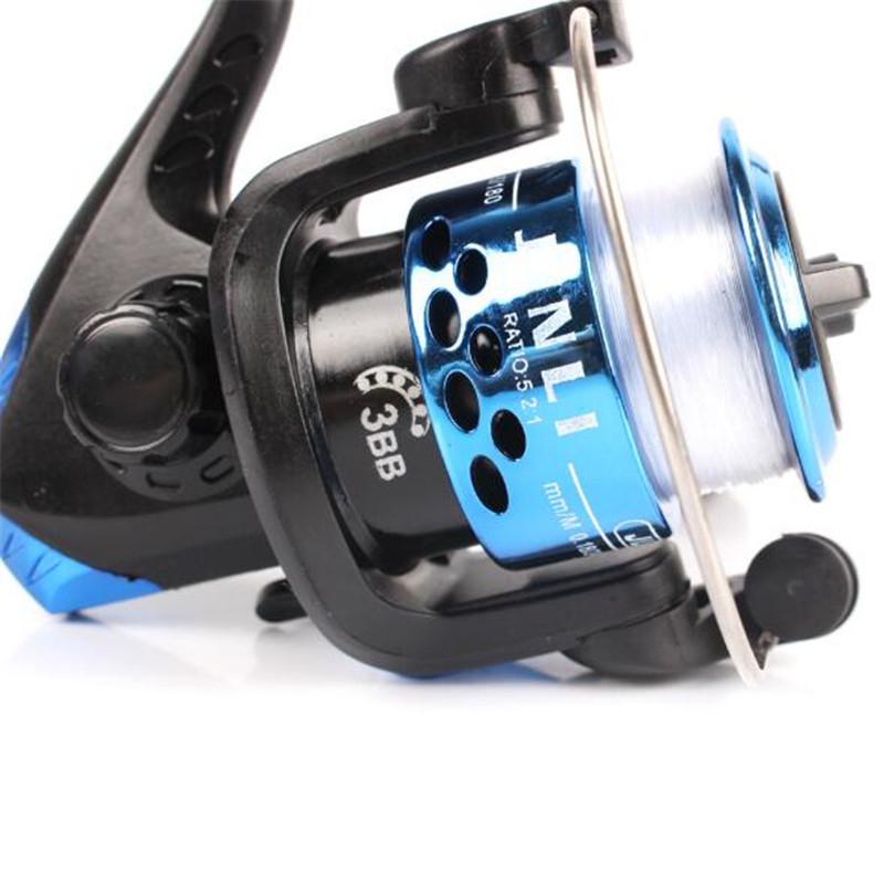 Mounchain 3 axis Fishing Reel Aluminum Body Spinning Reel 5.2:1 Speed Ratio Left/Right Hand Fishing Wheel 40M Fishing Line whee