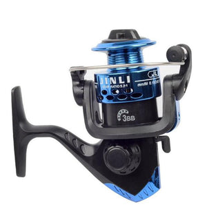 Mounchain 3 axis Fishing Reel Aluminum Body Spinning Reel 5.2:1 Speed Ratio Left/Right Hand Fishing Wheel 40M Fishing Line whee