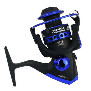 Professional Fishing Wheel 13 BB BK1000-7000 Series 5.1:1 speed reatio spinning fishing reel interchanged left/right hand wheel