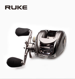 Ruke Fishing Reel Casting Reel Gear Ratio 5.1 :1 Aluminum Spool Magnetic Brake Bearing 5+1 EVA Knob 218g Max Drag 4.5KG