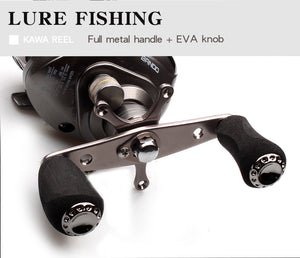 Ruke Fishing Reel Casting Reel Gear Ratio 5.1 :1 Aluminum Spool Magnetic Brake Bearing 5+1 EVA Knob 218g Max Drag 4.5KG