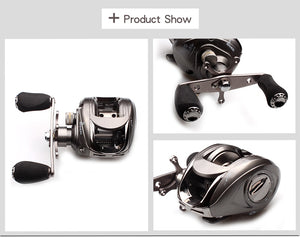 Ruke Fishing Reel Casting Reel Gear Ratio 5.1 :1 Aluminum Spool Magnetic Brake Bearing 5+1 EVA Knob 218g Max Drag 4.5KG
