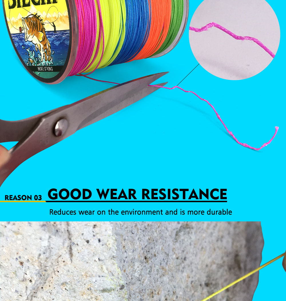 SIECHI 8 Strands 1000M 500M 300M PE Braided Fishing Line tresse peche