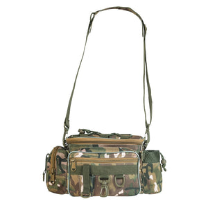 Multifunctional Fishing Bags Canvas Lure Waist Pack Messenger Pole Package 3 Layer Fishing Bag Carp Tackle 40 * 23 * 7cm