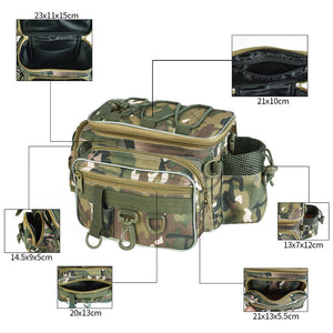 Multifunctional Fishing Bags Canvas Lure Waist Pack Messenger Pole Package 3 Layer Fishing Bag Carp Tackle 40 * 23 * 7cm