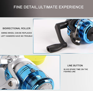Folding Spinning Fishing Reels Wheel Spinning Reel Pardew Lure Wheel Vessel Bait Casting Flying Fishing Trolling