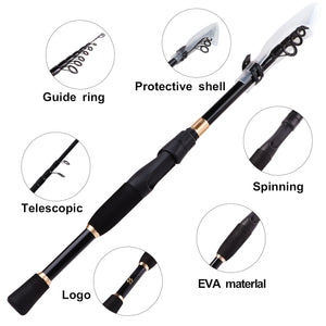 Fishing Rod Carbon Fiber Material 1.8-2.4m Fishing Rod Tackle