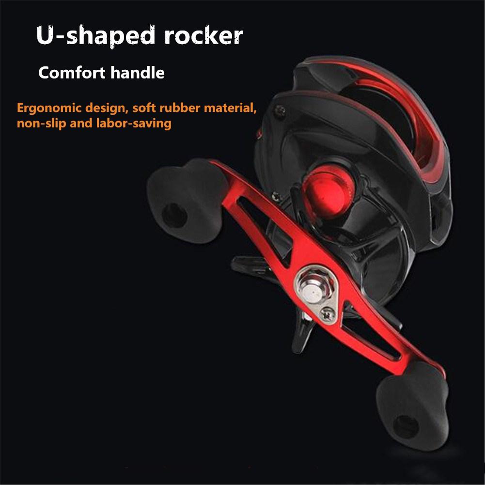 Lizard 18*1BB Metal Baitcasting Fishing Reel 8.1:1 Long Shot Left / Right Hand Fishing Wheel Bait Casting Fishing Reel