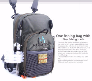 Maximumcatch Fly Fishing Bag Fishing Chest Pack Fishing Backpack With Fishing Tool Accessory