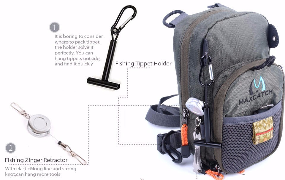 Maximumcatch Fly Fishing Bag Fishing Chest Pack Fishing Backpack With Fishing Tool Accessory