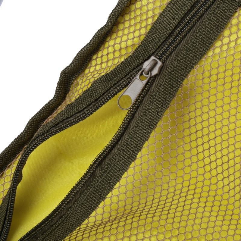 Fishing Reel Bag 4-Layer 600D Oxford Cloth Handled Dual Zipper Outdoor Storage Case Container For Line Bait Fishhooks H3