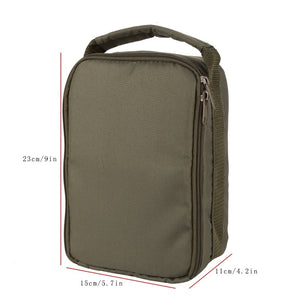 Fishing Reel Bag 4-Layer 600D Oxford Cloth Handled Dual Zipper Outdoor Storage Case Container For Line Bait Fishhooks H3