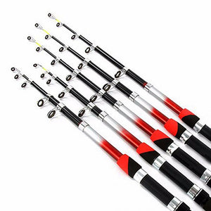 1.8M 2.1M 2.4M 2.7M 3.0M 3.6M 4.5M Portable Telescopic Fishing Rod Glass Fiber Fishing Pole Travel Sea Fishing Spinning Rod