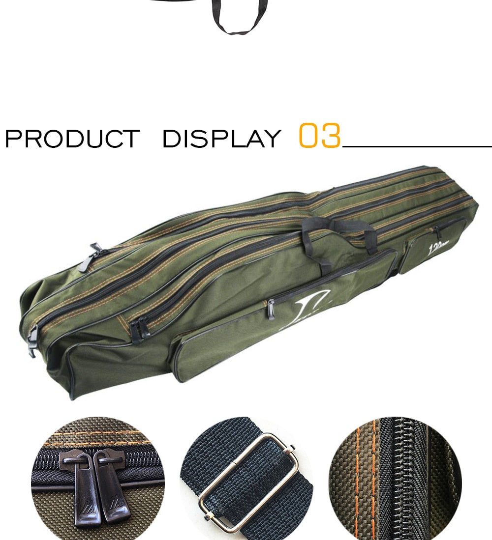 FDDL Fishing Rod bag Carrier Fishing Reel Pole Storage Bag 110cm / 120cm / 130cm / 150cm