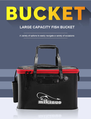 Loogdeel Portable Zipper Fishing Bucket Outdoor Folding EVA Fishing Bag live fish bucket 5 Sizes Camping Hiking Fishing Bag