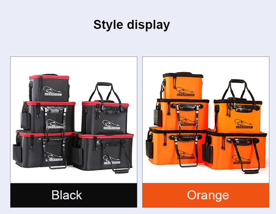 Loogdeel Portable Zipper Fishing Bucket Outdoor Folding EVA Fishing Bag live fish bucket 5 Sizes Camping Hiking Fishing Bag