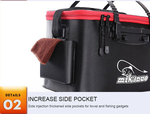 Loogdeel Portable Zipper Fishing Bucket Outdoor Folding EVA Fishing Bag live fish bucket 5 Sizes Camping Hiking Fishing Bag