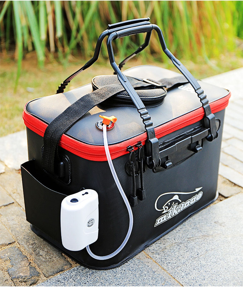 Loogdeel Portable Zipper Fishing Bucket Outdoor Folding EVA Fishing Bag live fish bucket 5 Sizes Camping Hiking Fishing Bag