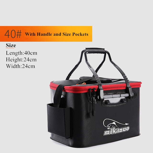 Loogdeel Portable Zipper Fishing Bucket Outdoor Folding EVA Fishing Bag live fish bucket 5 Sizes Camping Hiking Fishing Bag