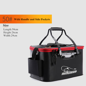 Loogdeel Portable Zipper Fishing Bucket Outdoor Folding EVA Fishing Bag live fish bucket 5 Sizes Camping Hiking Fishing Bag