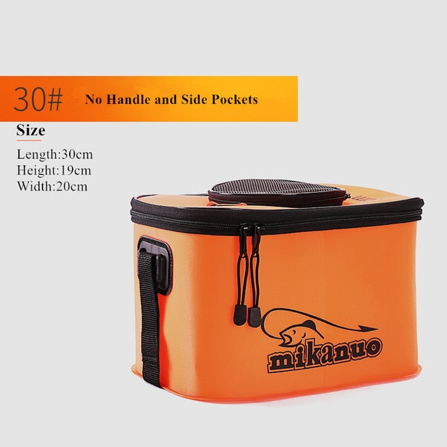 Loogdeel Portable Zipper Fishing Bucket Outdoor Folding EVA Fishing Bag live fish bucket 5 Sizes Camping Hiking Fishing Bag
