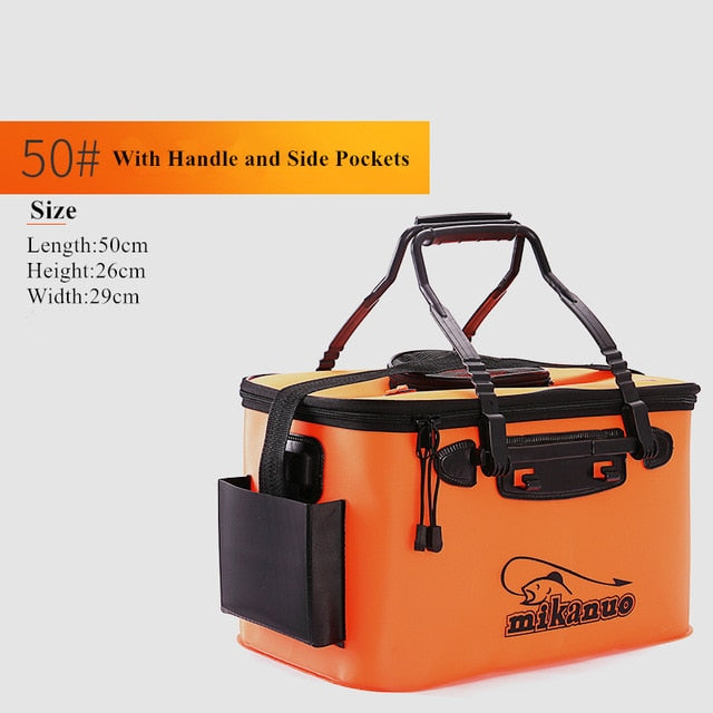 Loogdeel Portable Zipper Fishing Bucket Outdoor Folding EVA Fishing Bag live fish bucket 5 Sizes Camping Hiking Fishing Bag