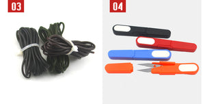 1 Set Assorted Carp Fishing Accessory Line Scissors Stopper Hook Swivel Rubber Sleeve Sinker Lock Hair Rig etc. Terminal Tackle