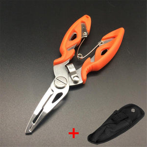 3 Colors Multi-function Curved Fishing Pliers Stainless Fish Plier Fishing Tools + Bag Suitable For Any Fishing Environment