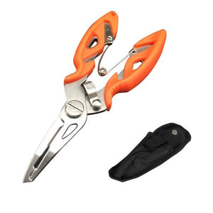 3 Colors Multi-function Curved Fishing Pliers Stainless Fish Plier Fishing Tools + Bag Suitable For Any Fishing Environment
