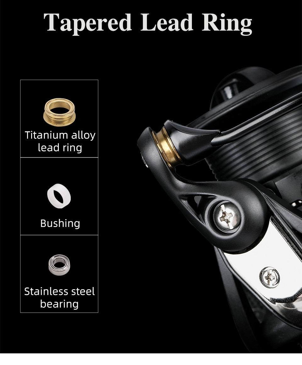 TSURINOYA NA 2000 3000 3000 4000 5000 9BB 5.2:1 Grae Ratio Saltwater Fishing Reels Lightweight Spinning Fishing Reel
